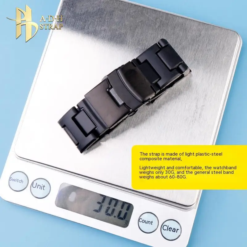 Correa de reloj de acero y plástico compuesto para Casio Protrek, pulsera de plástico, ligera, PRW-3000, 3100, 6000, 6100Y