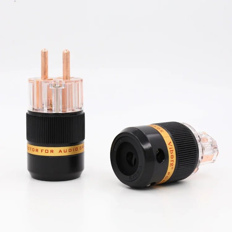 Viborg VE511+VF511 Прозрачный 99,99% чистая медь EUR Schuko Hi-Fi аудио Шнур питания Кабель Разъем питания IEC Гнездовой разъем