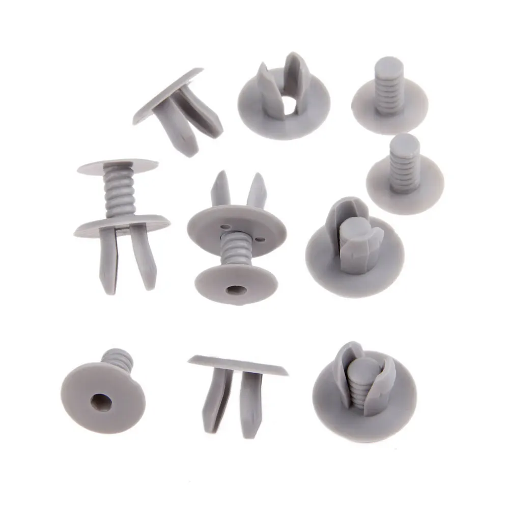 50Pcs Auto Fasteners Trim Panel Lining Clips Convenient Gray Plastic Retainer Tools For VW Volkswagen T4 T5 Transporter Eurovan