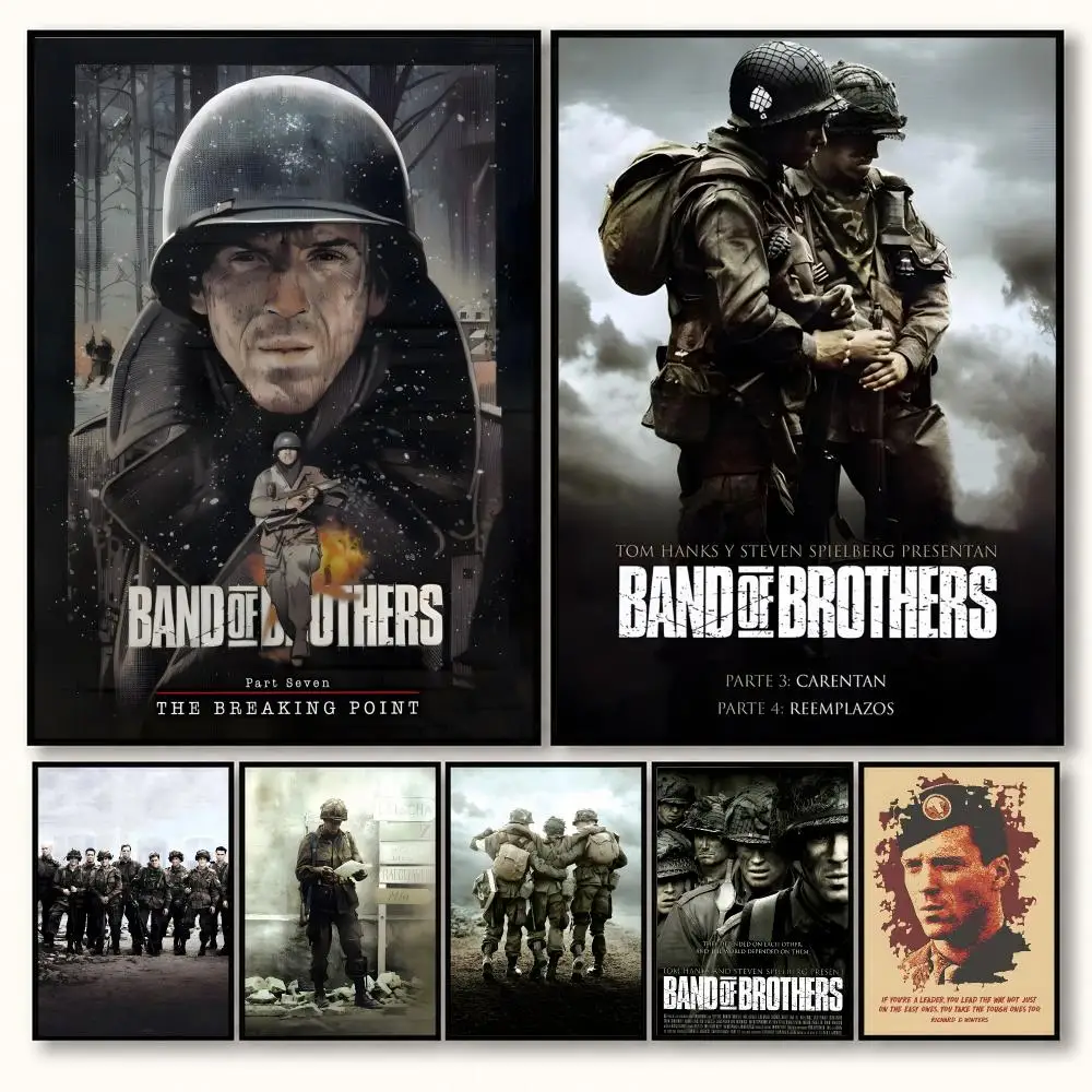 Band of Brothers Classic WWII Military History Drama Poster Decorative art prints for the home, holiday gifts, unframed
