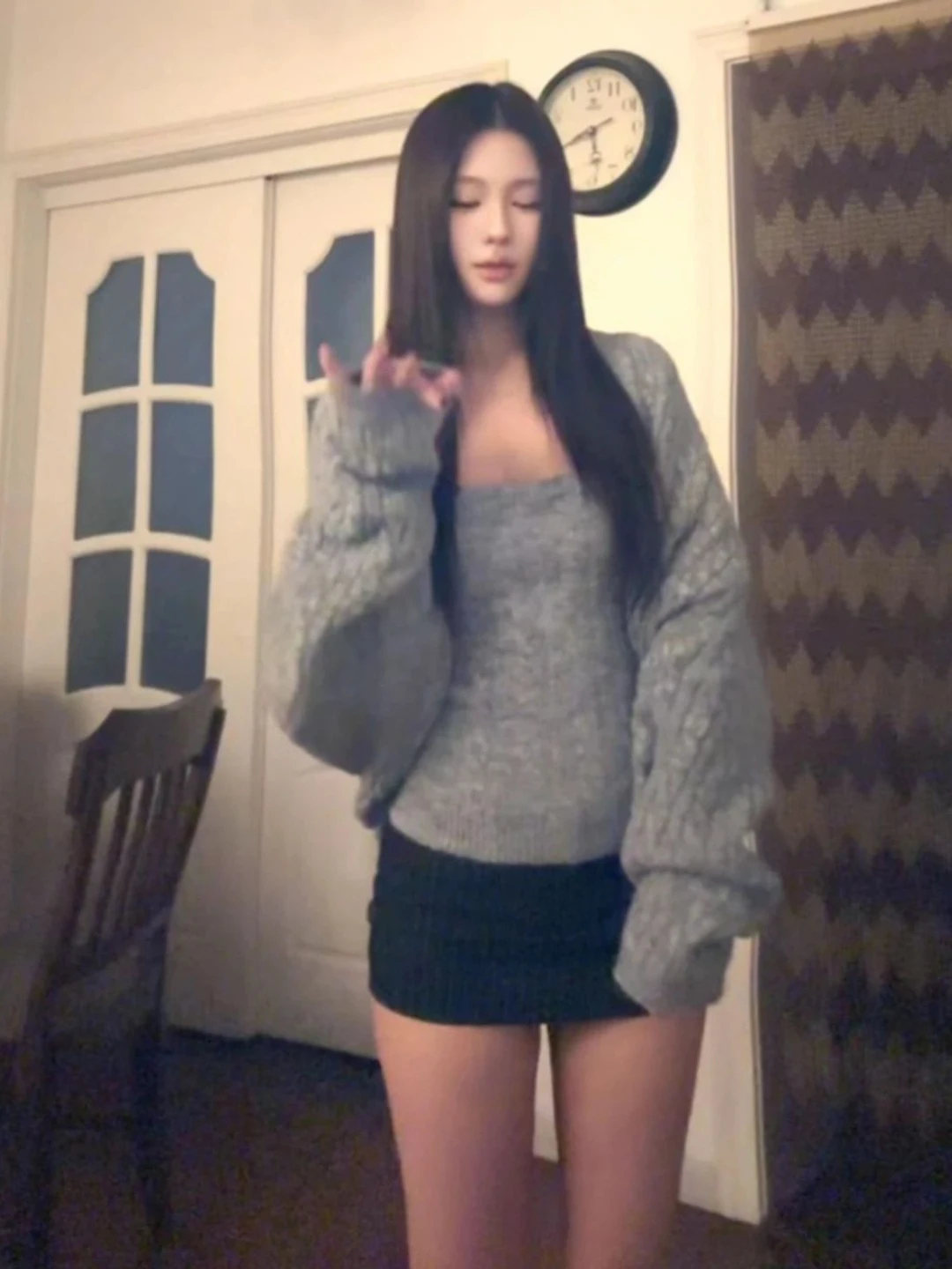 

Unique Lazy Sle Sweater Set Two-Piece Off-oulder Top And Cardigan Spring Faion Casual Comfortable Cotton Blend