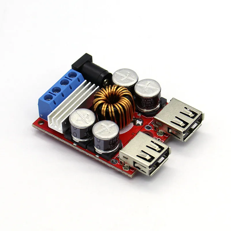 8V-35V to 5V 8A power step-down module 4-port USB mobile phone car charger, support fast charging