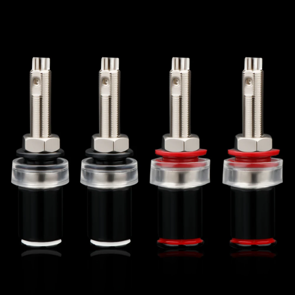 

Brass Gold/Rhodium Plated Speaker Terminal Audio Amplifier Binding Post Connector For 4mm Banana Plug Connector