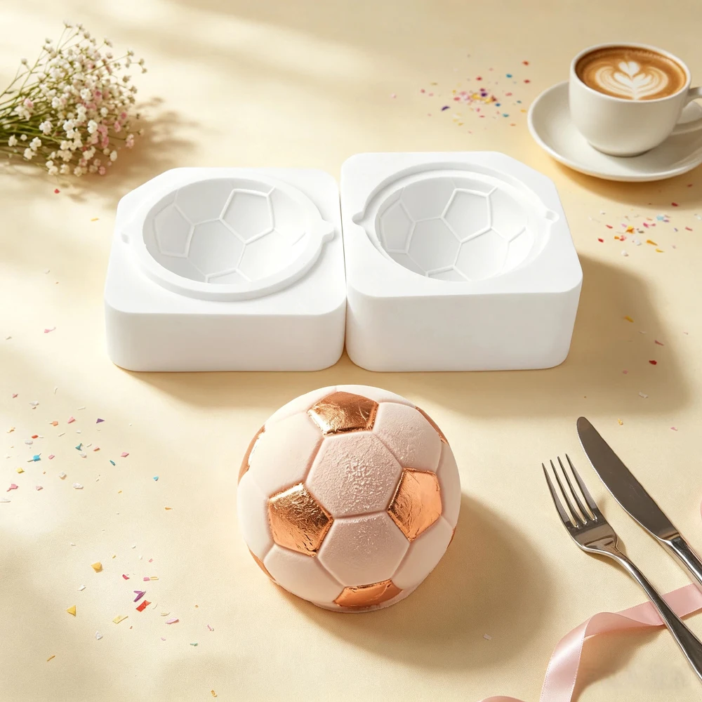 Football Design Silicone Matched Mold Jelly Mousse Dessert Tools Soccer Shape Silicone Chocolate Cake Mold Silicone Bakeware
