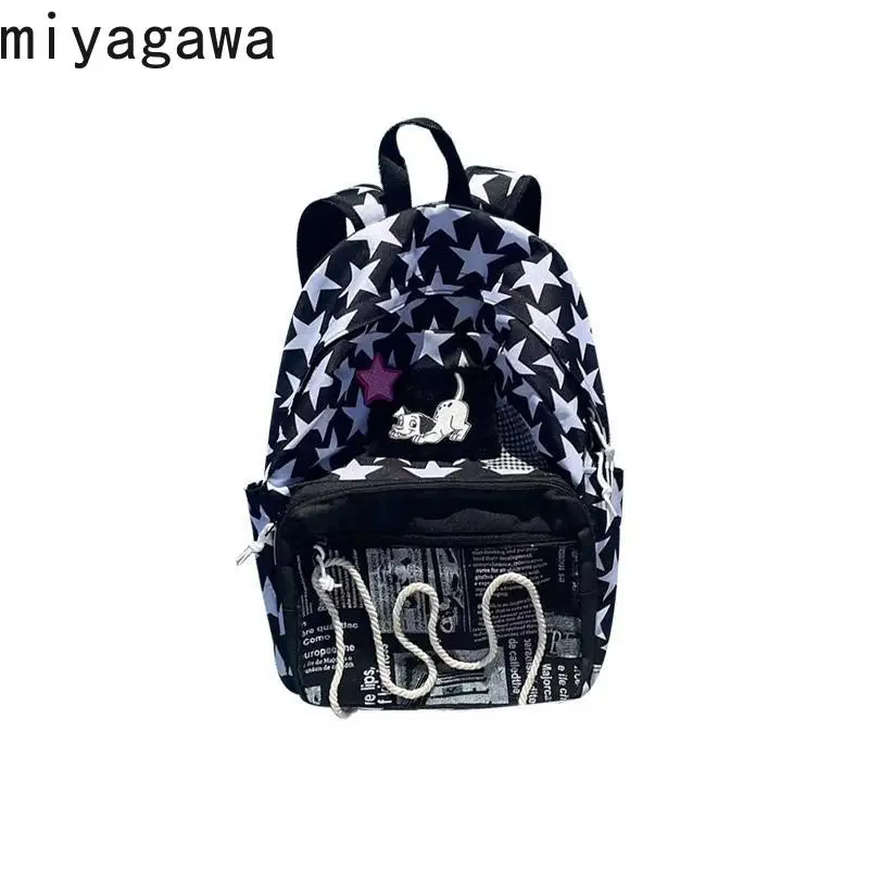 

Miyagawa Retro Y2K Millennium Spicy Girls Large Capacity Shoulders Bag Cute Cartoon Versatile Spipcy Girls Y2k Backpack