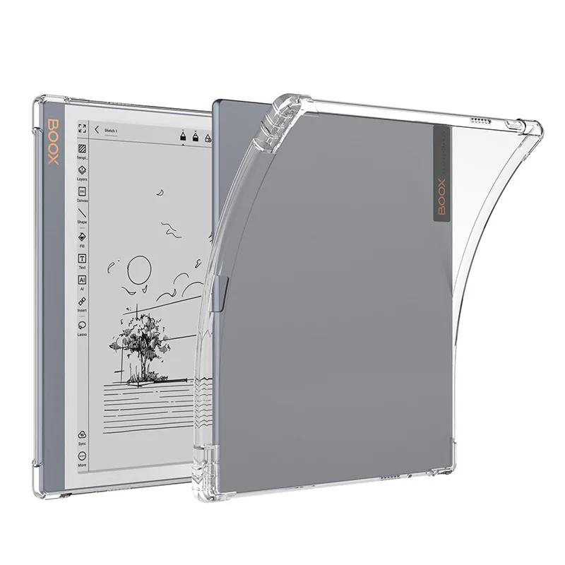 W/Pen Slot Soft TPU Cover For Onyx Boox Note X5 / X5S 10.3'' eReader Shockproof Shell Protective Skin Case