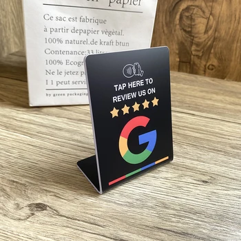 프로그래밍 가능한 Google Review 카드, NFC 스테이션 테이블, NFC Google Review 디스플레이 벤딩 카드 스탠드, 3 