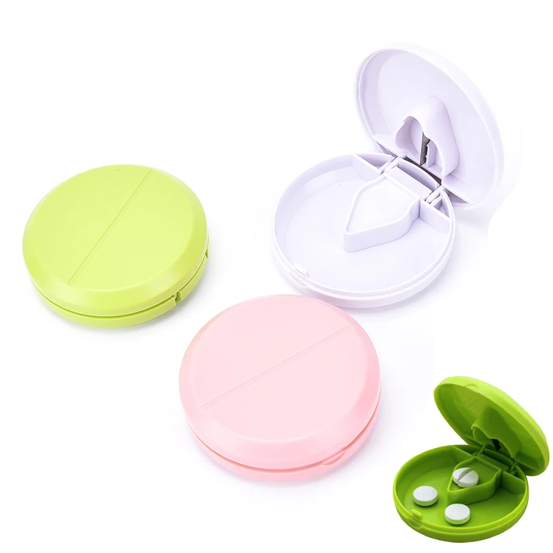 Organizer For Medicine Splitter Hold Storage Box Pill Tablet Pill Cutter Divider