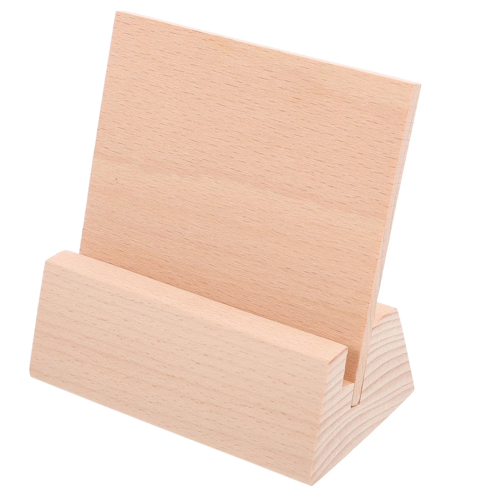 Wood Base Card Holder Wooden Beech Wood Cards Stand Card Display Holder Desk Calendar Postcard Organizer Cards Bases