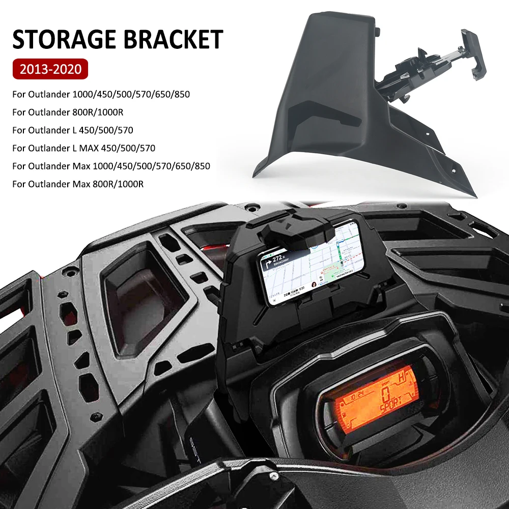 GPS Phone Holder Electronic Tablet Device Holder Bracket Mount Storage Box For Can-Am Outlander 450 500 570 650 850 1000 R Max