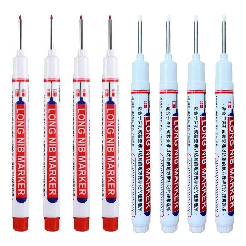 8 stks/set 20mm Diep Gat Lange Nib Hoofd Markers Voor Metalen Perforeren Pen Waterdichte Badkamer Houtbewerking Decoratie Multi-Purpose