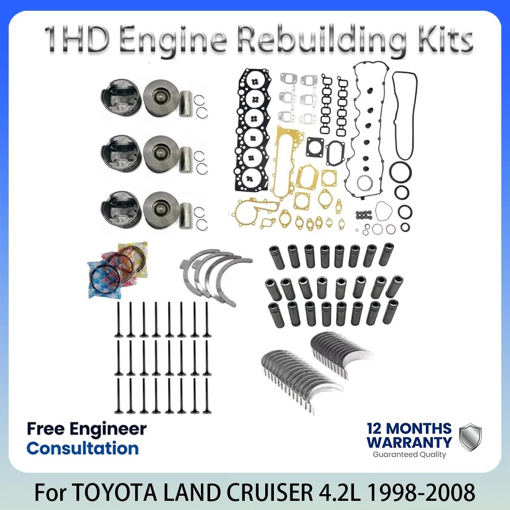 1HD Engine Rebuilding Kits For TOYOTA COASTER LAND CRUISER HDJ80 HDB30 HZB50 HZB36 4.2L 4.2 L T L6 Diesel 1998-2008 11122-54020
