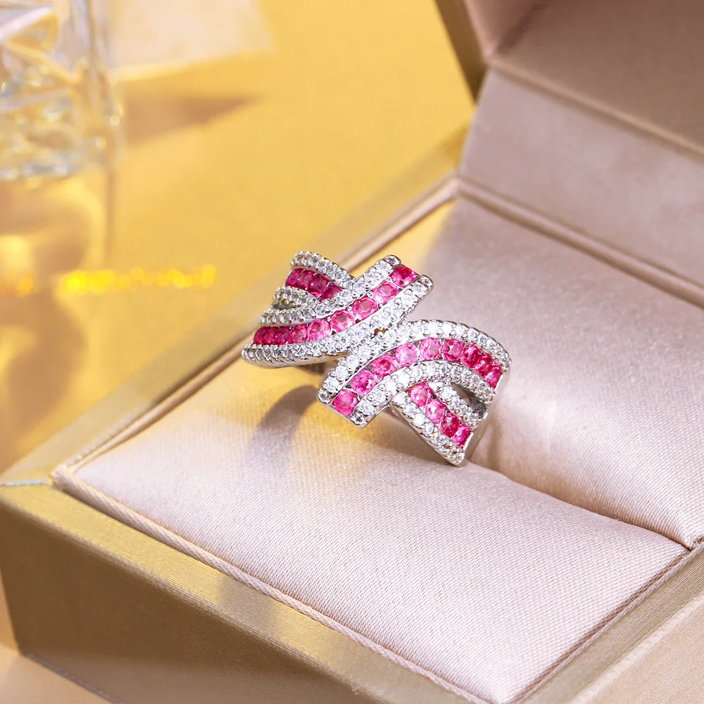 ThreeGraces Новая мода блестящий цирконий геометрический обручальный кольцо для повседневной вечеринки регулируемого размера для женщин ювелирные изделия R249