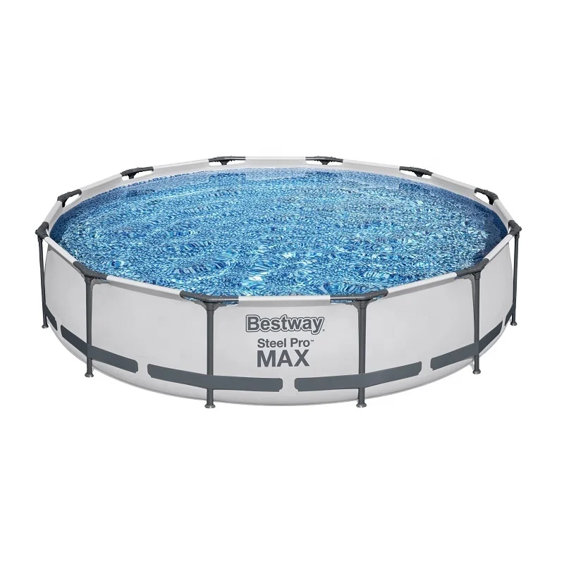 12Ft x 30in. Summer Water Games Family Outdoor Above-Ground Framed Pool Steel Professional Max Pool Set