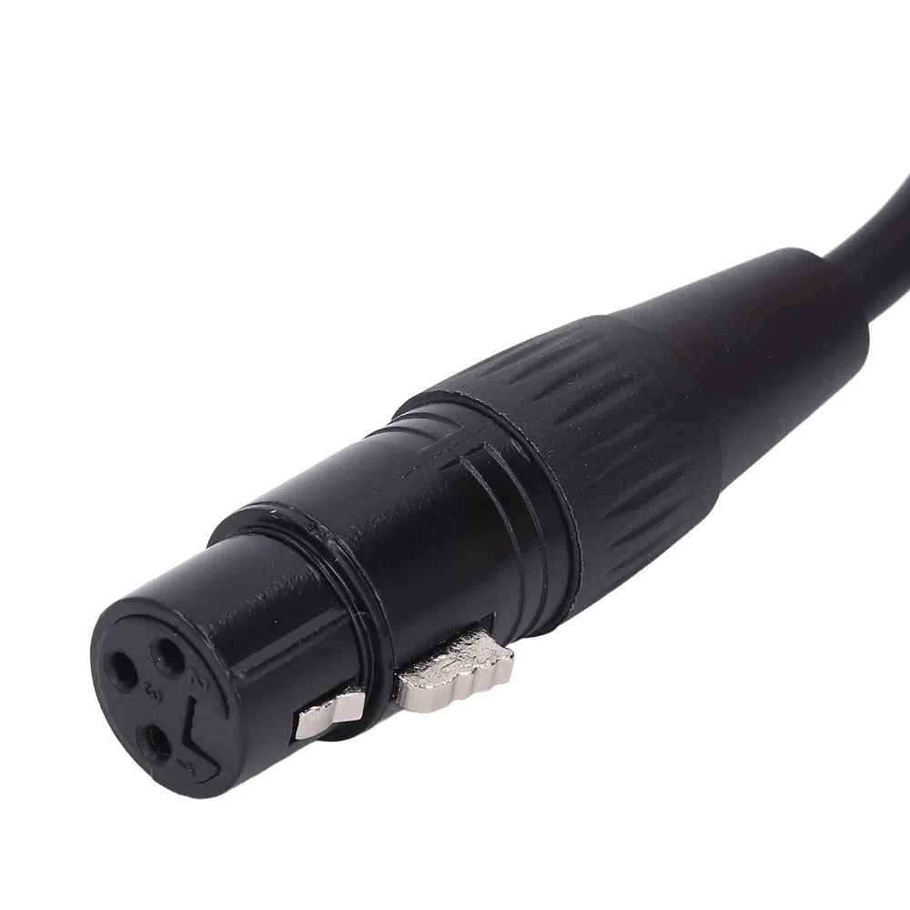 XLR to 1/8 Inch Stereo Aux Interconnect Dual Female 3Pin XLR to 3.5mm Y Splitter Cable Flexible Audio Adapter Cable