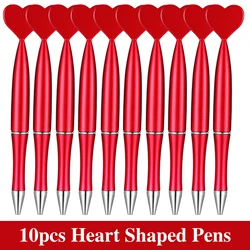 10Pcs Heart Shaped Pens Heart Ballpoint for Valentine's Day for Child Women Coworkers Great Party Supplies