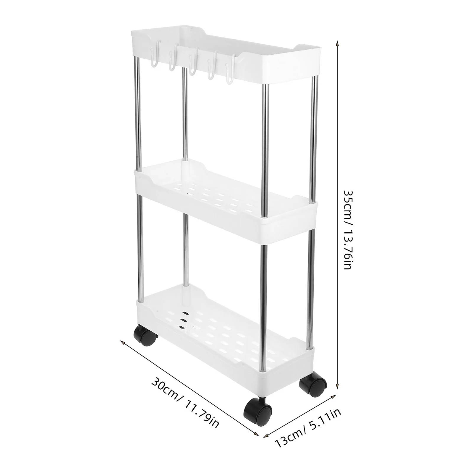 Trolley Rack Lager regal Regale Pantry Organizer Halter fallen den Boden weiß pp