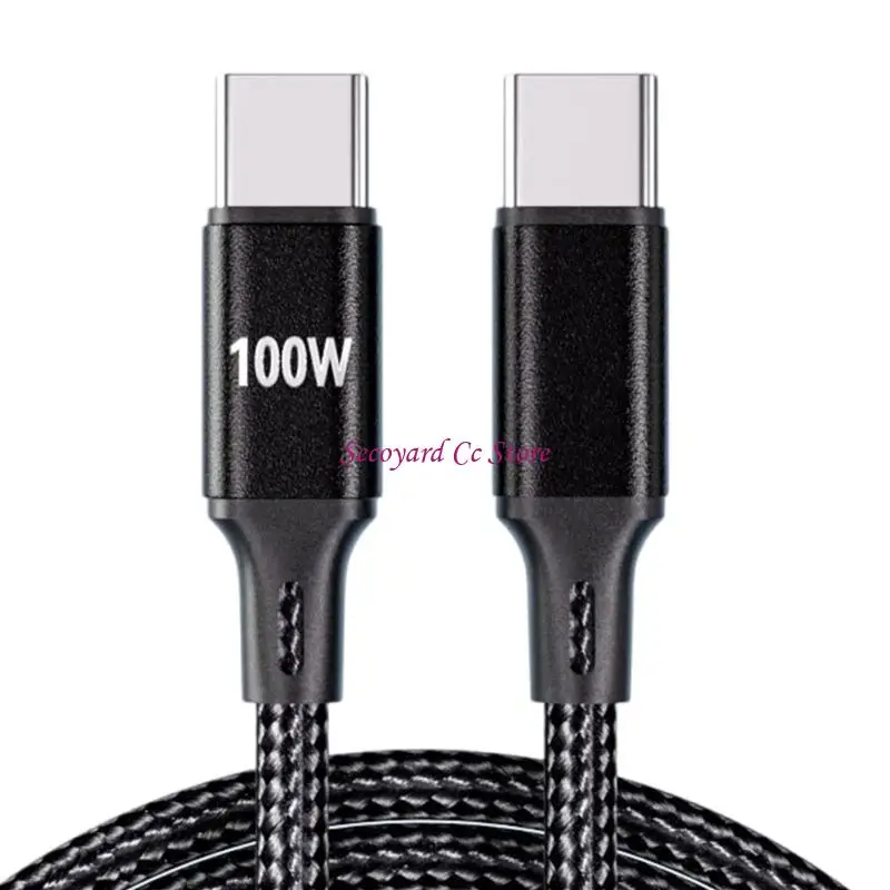 

N3UC мощный 100 Вт USB C Зарядка кабеля типа C к типу C 1M Нейлоновый плетенный заряд
