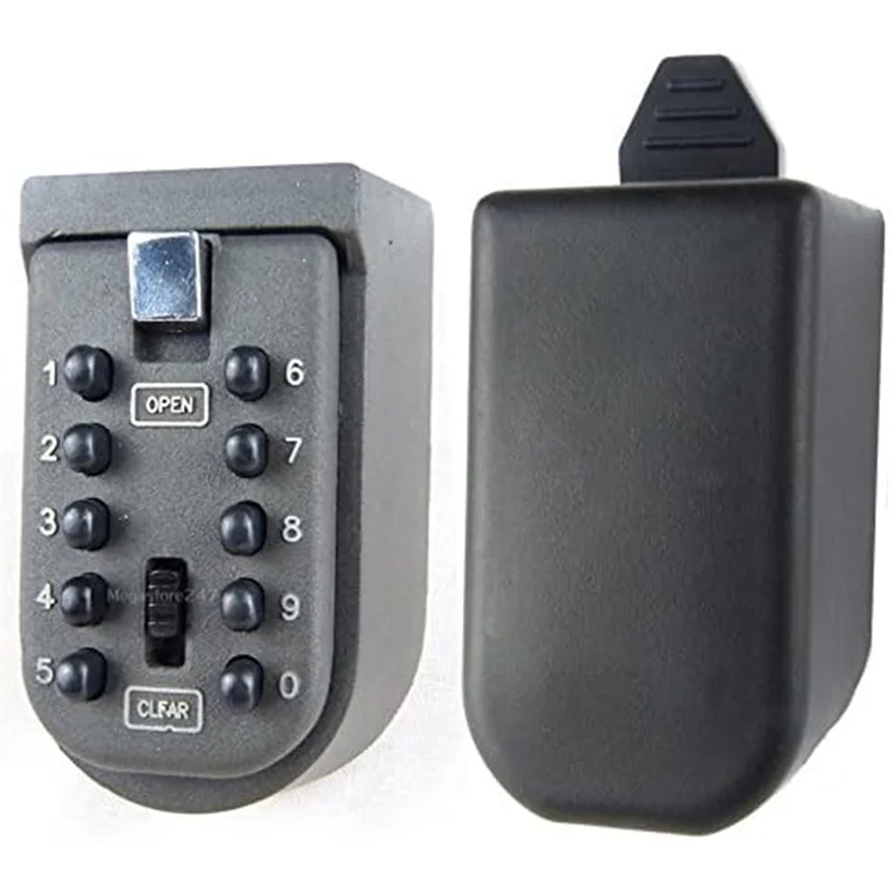 【RECOMENDAR】 Cassetta di sicurezza per chiavi combinate Cassetta di sicurezza per chiavi di archiviazione sicura per interni ed esterni con pulsante a parete