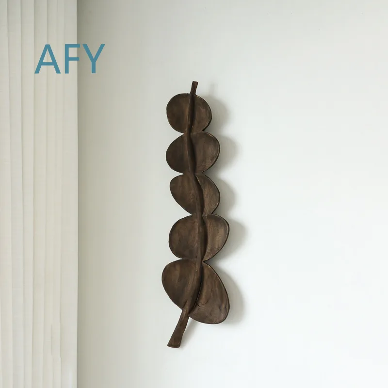 Wall Art Decor for Modern Living Room Bedroom Office Creative Leaf Design Wall Hanging Art Installation Original Handmade