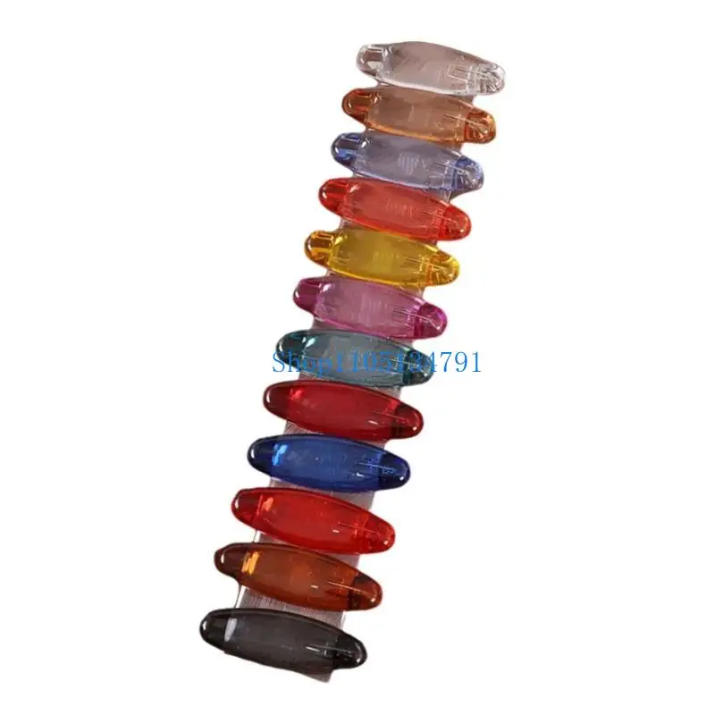 98km Set of 12 Multifunctional Scarf Pins Colorful Ellipse Hijab Clips Dress Brooches Stylish Accessories for Women Attire