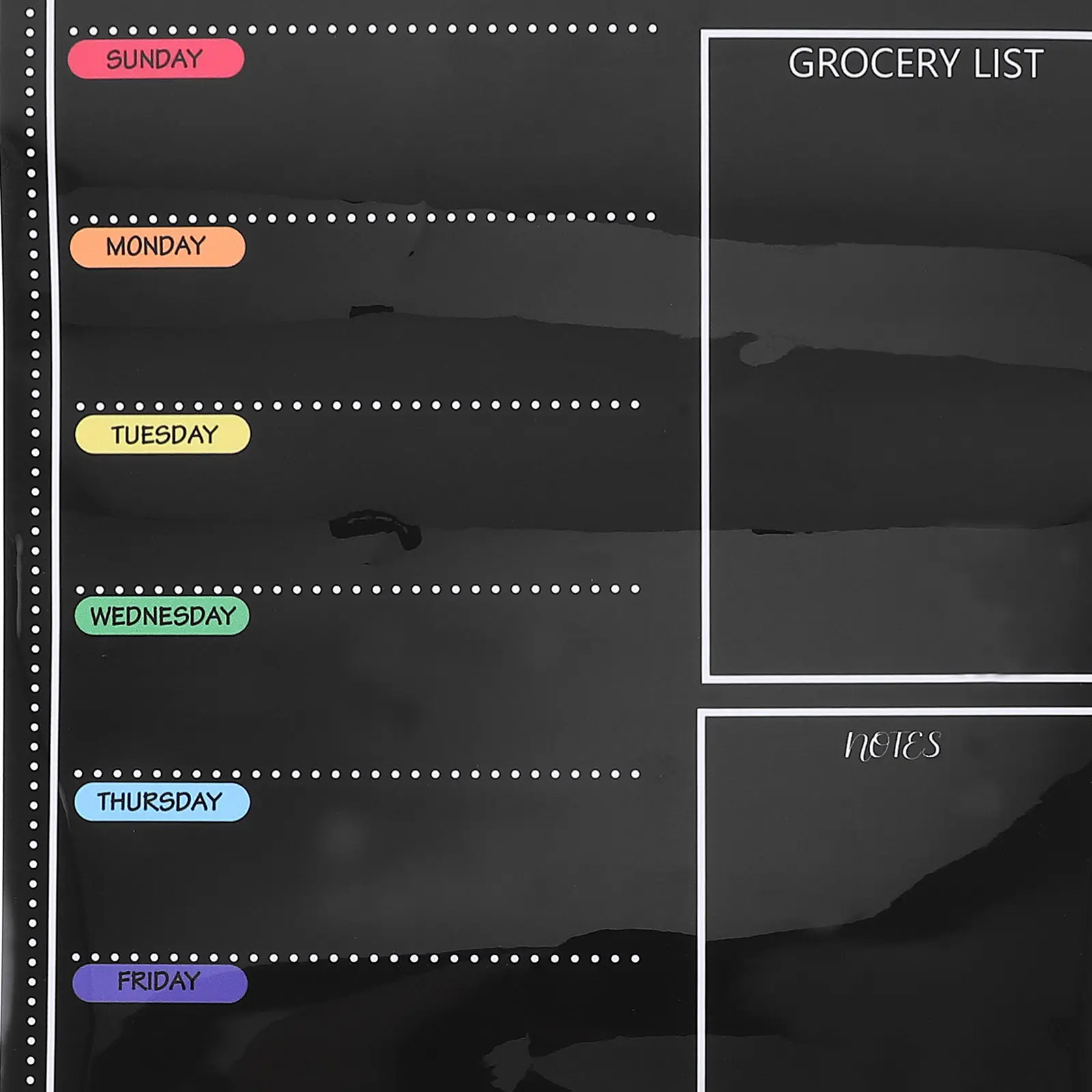 Refrigerator Magnetic Menu Board with 9 Swappable Dry Erase Sheets Meal Planning Board Fridge Organizer Household Meal Tracker