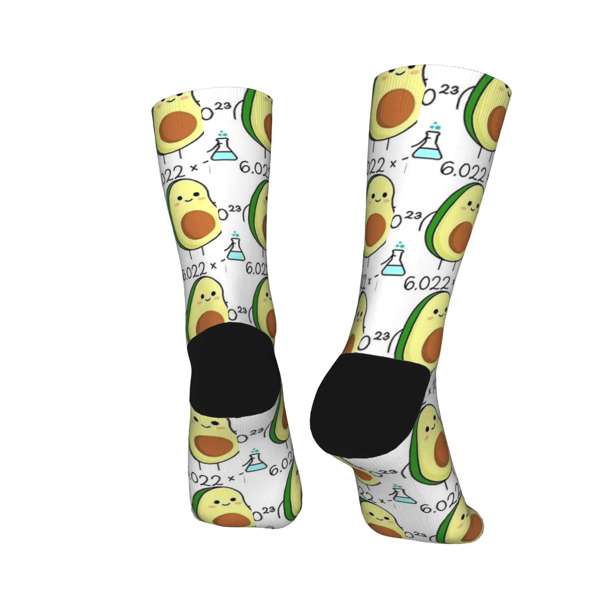 Avogradro عدد Pun لطيف الأفوكادو الكيميائي الجوارب الخريف جوارب العصرية الرجال جوارب ناعمة الرسم الرياضة في الهواء الطلق المضادة للانزلاق الجوارب
