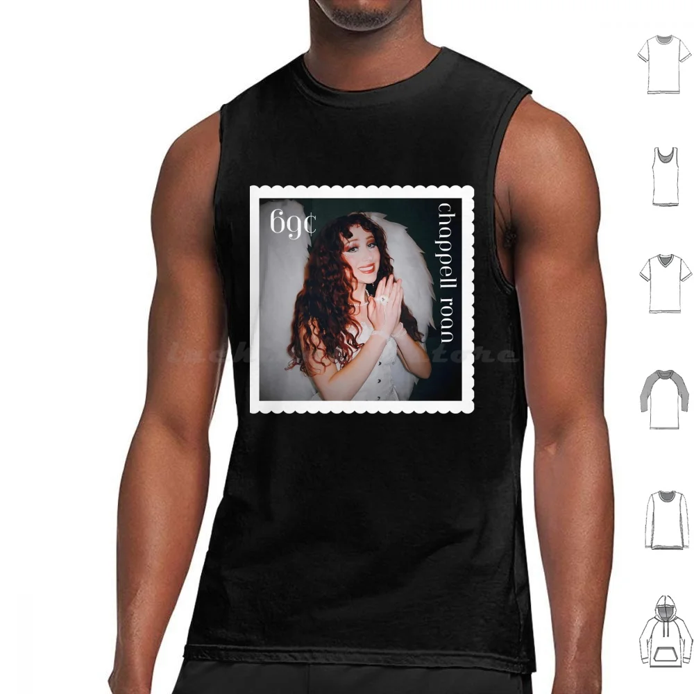 Chappell Roan Angel Stamp Tank Tops Print Cotton Chappell Roan Pink Club Red Wine Supernova Music Hot To Go My Kink Is