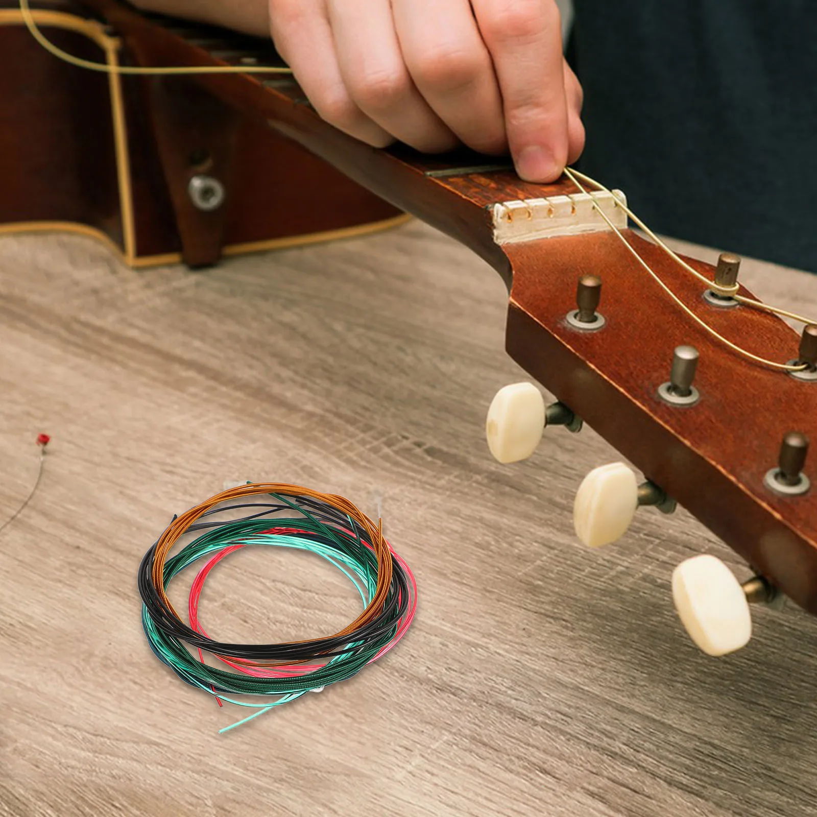 

Classical Accessory Set 6 Colorful Strings 19 Brass Frets 22mm Diameter Guitar Supplies Replacement Parts Accessories Concert