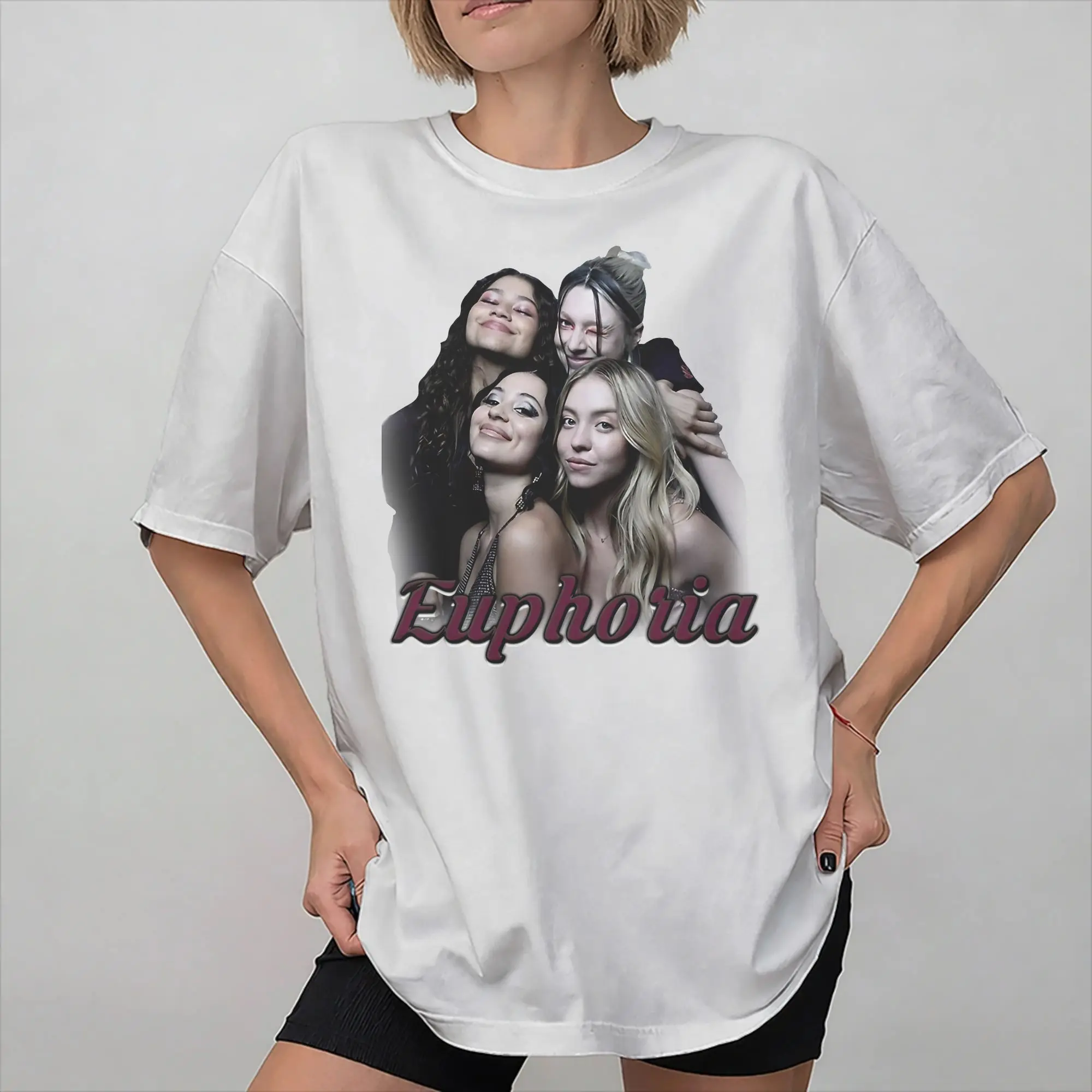 Euphorias saison 3, t-shirts imprimés pour hommes et femmes, t-shirt en pur coton, vêtements