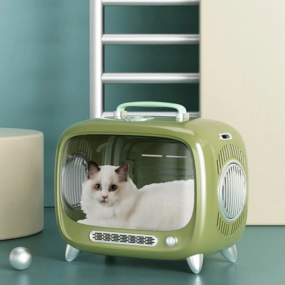 Fashion TV Cat Backpack Portable Carrier For Cat  Moving Travel Space Breathable Kitten Window Transport Bag Carrying For Pets