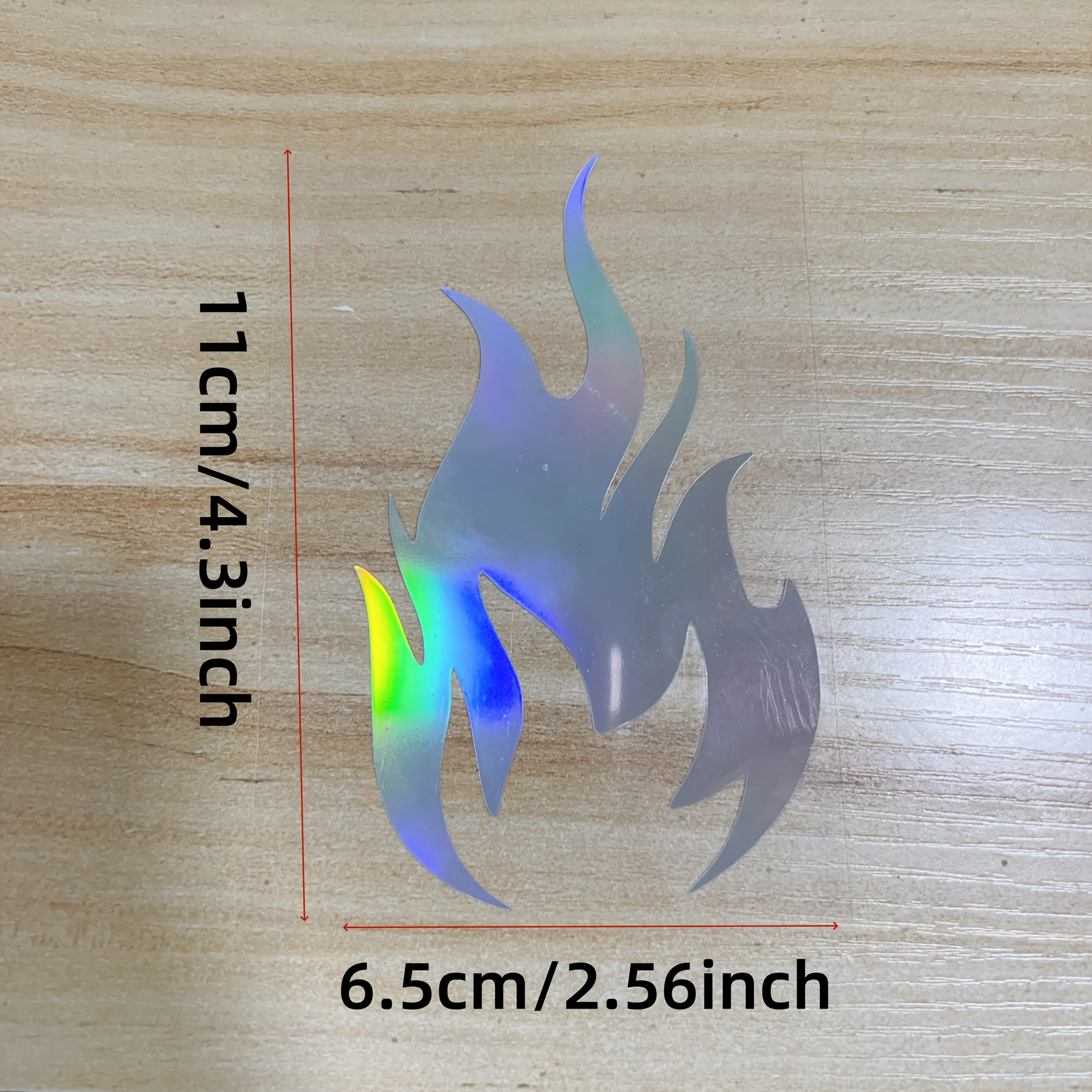 1PC Red Black Flame Sticker Reflective Vinyl Decal Waterproof Helmet Motorcycle Car Laptop PVC Decoration
