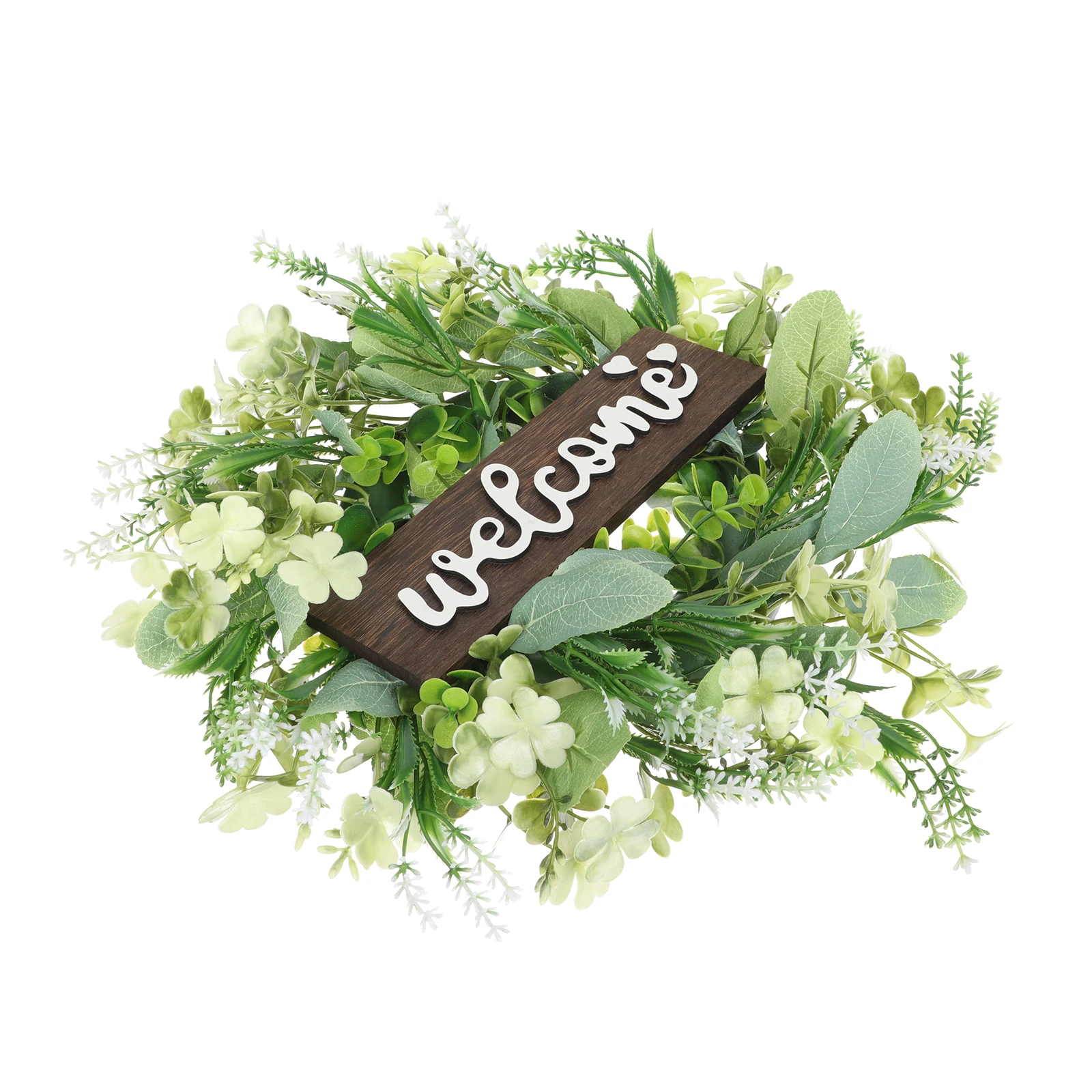 

Green Leaves Simulation Door Welcome Decorative Garland Home Wall Hanging Ornament Farmhouse Front Door Artificial Leaves Wreath