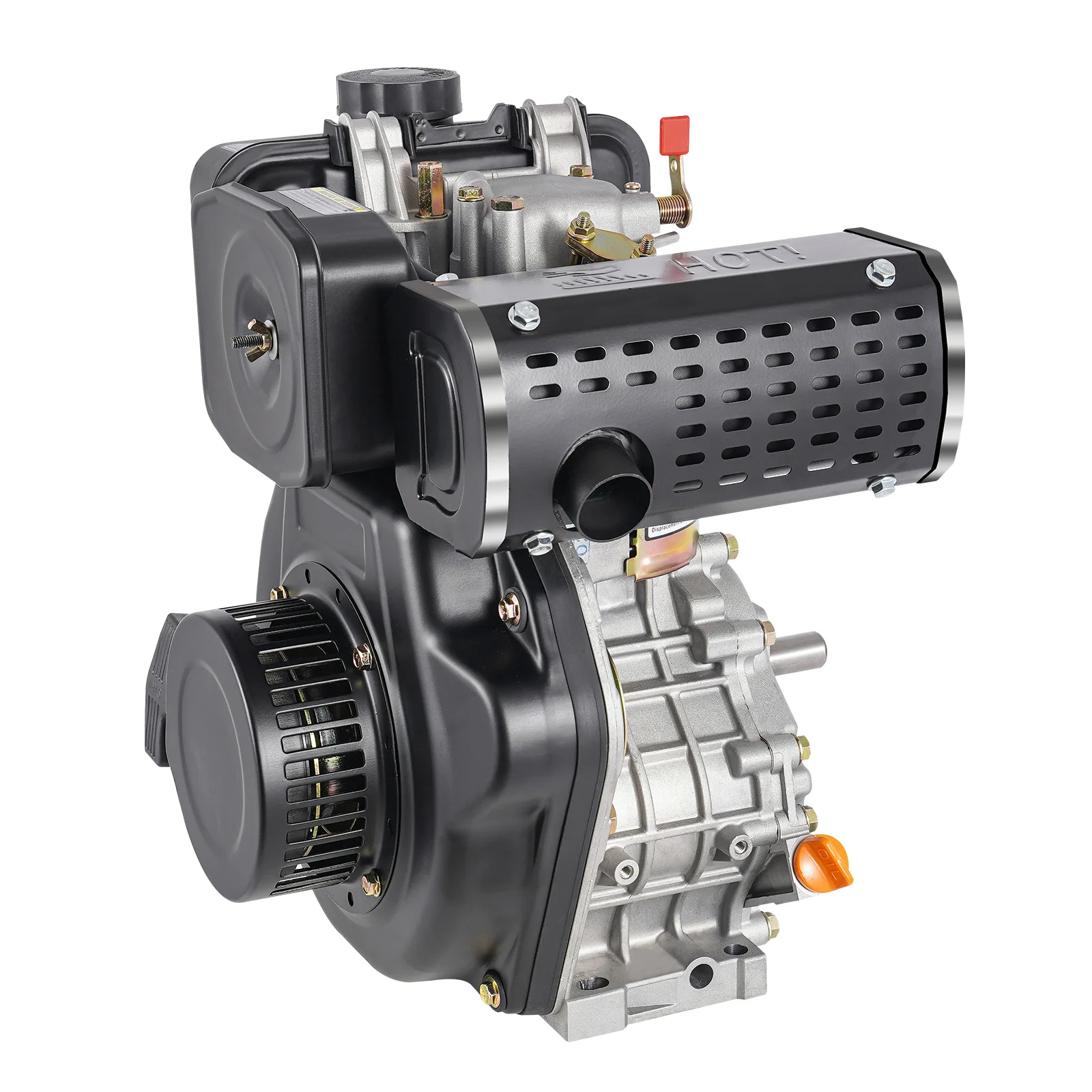 4.05KW 5HP Diesel Engine Single Cylinder 4 Stroke Heavy Duty Diesel Motor Air Cooling Recoil Type Hand Start