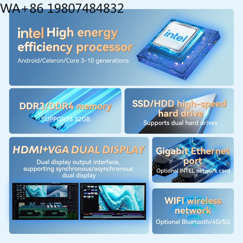 7-13.3 Inch RK3288 Chip Android Linux Mini VGA Touch Screen Wall Mount WiFi Smart Home Automation