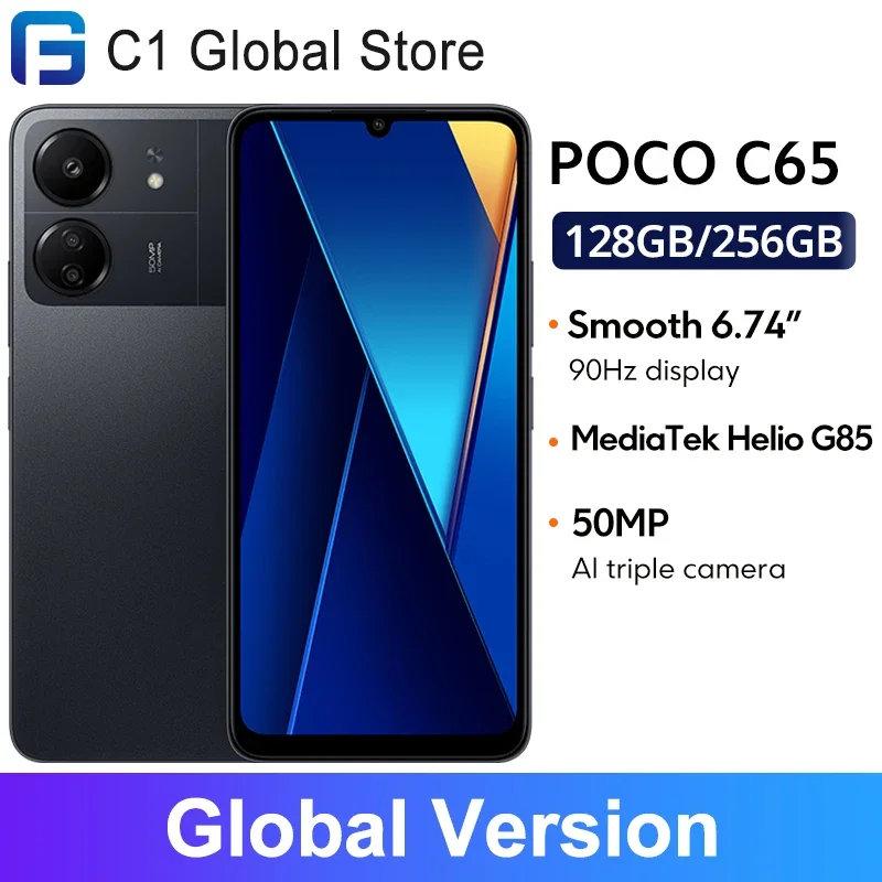 POCO C65 NFC Global Version 128GB/256GB MediaTek Helio G85 5000mAh Battery 6.74