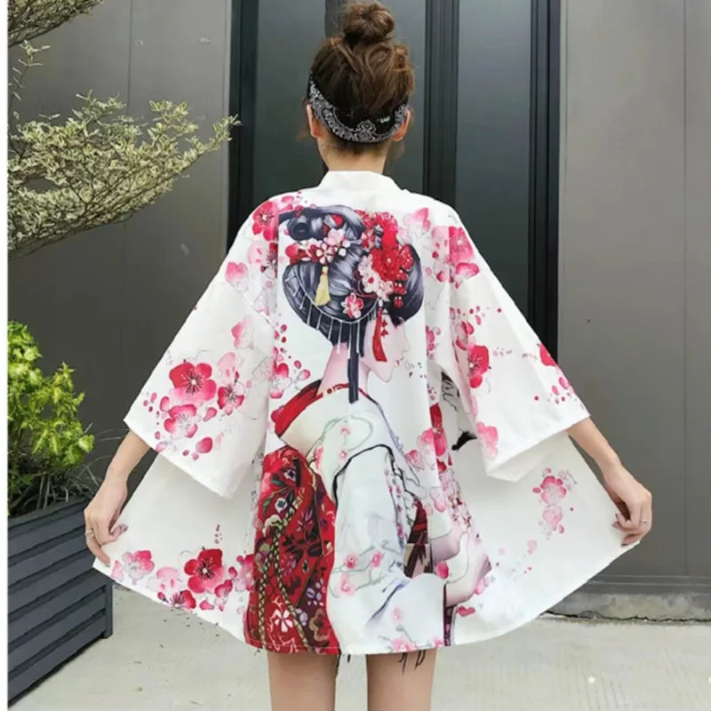 Summer Women Cape Harajuku Chinese Style Cloak Woman Clothes Casual Kimono Wraps Fashion 3D Print Poncho Vintage Hanfu Men Shawl