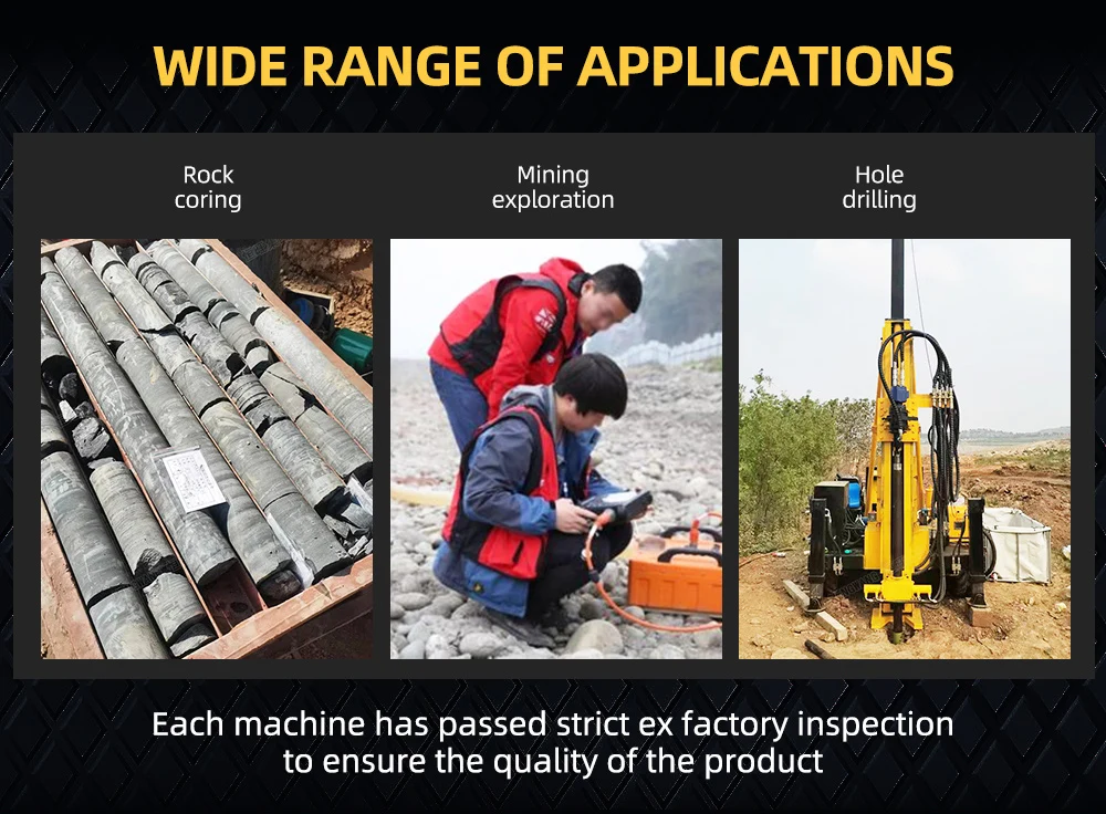 Crawler Driven Hydraulic Full Hydraulic Small Portable Mini Diamond Drill Rig Concrete Rock Core Drilling Rig