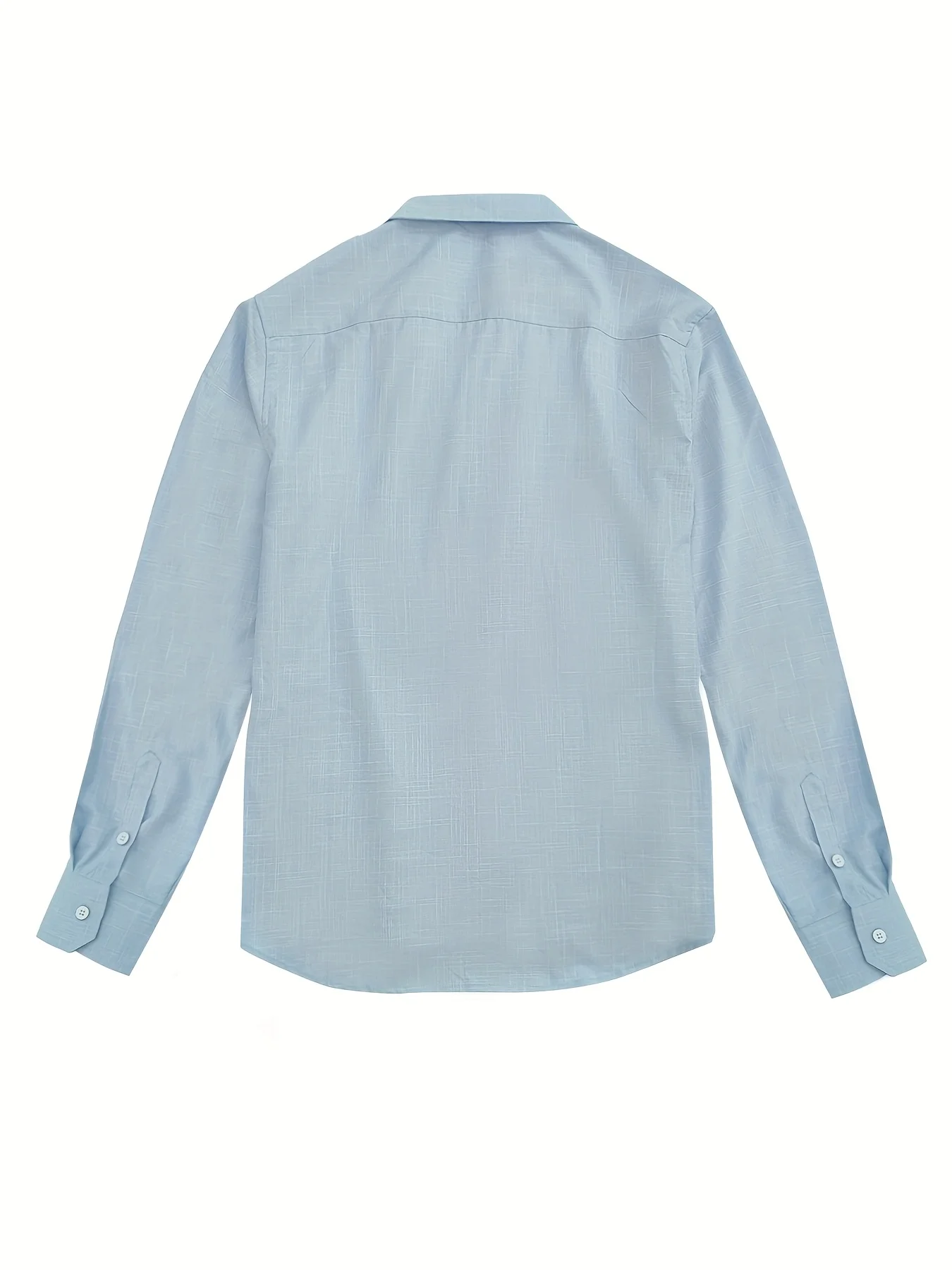 Gengyuan Initial Selection - Casual Long Sleeve Shirt with Premium Feel, Fashionable Trendy Linen-like Woven Fabric, Slim-fit Loose Design Men's Thin Business Formal Office Shirt