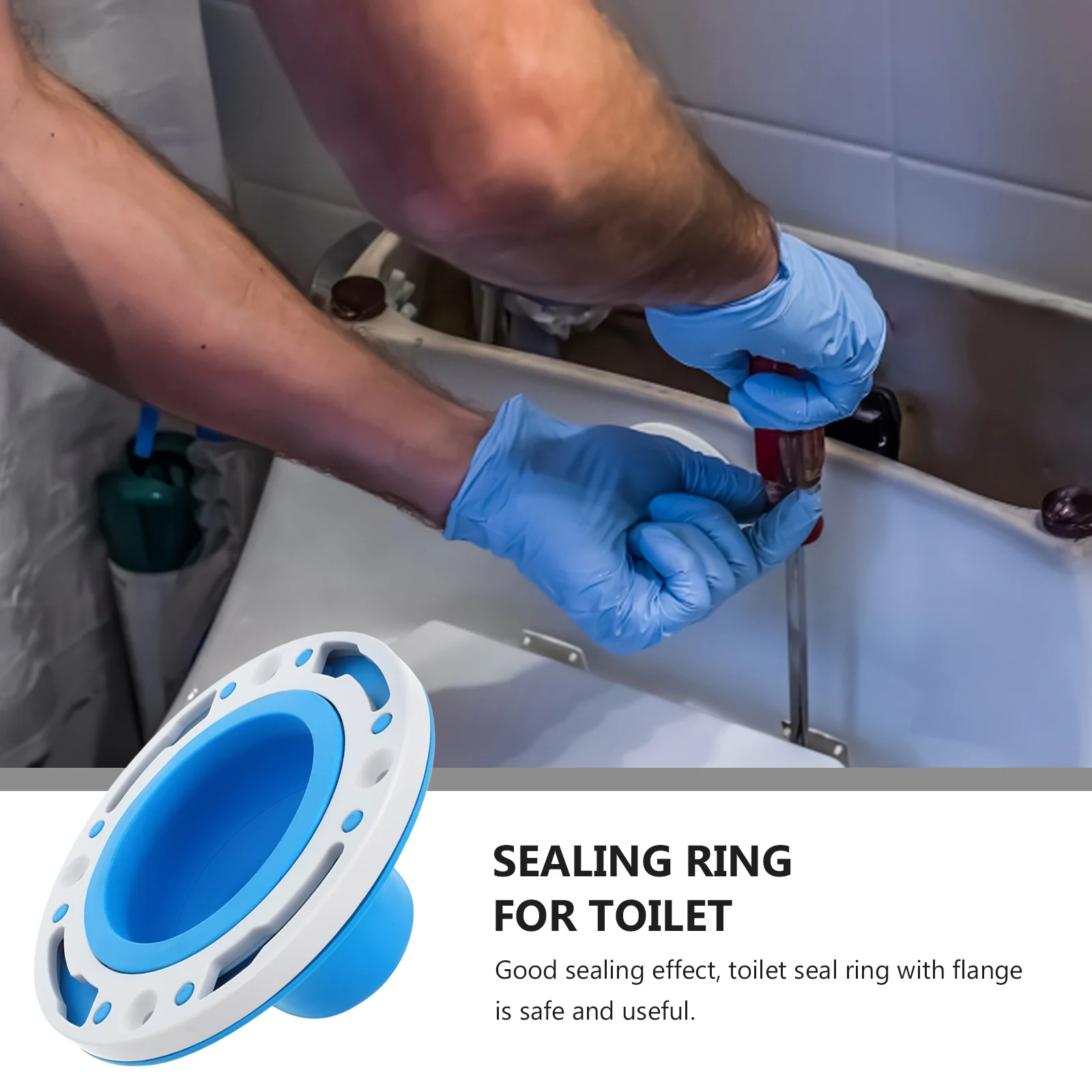 

Smart Toilet Seal Ring With Flange Universal Toilet Bowl Gasket For Bathroom Leak Proof Replacement Durable Plumbing