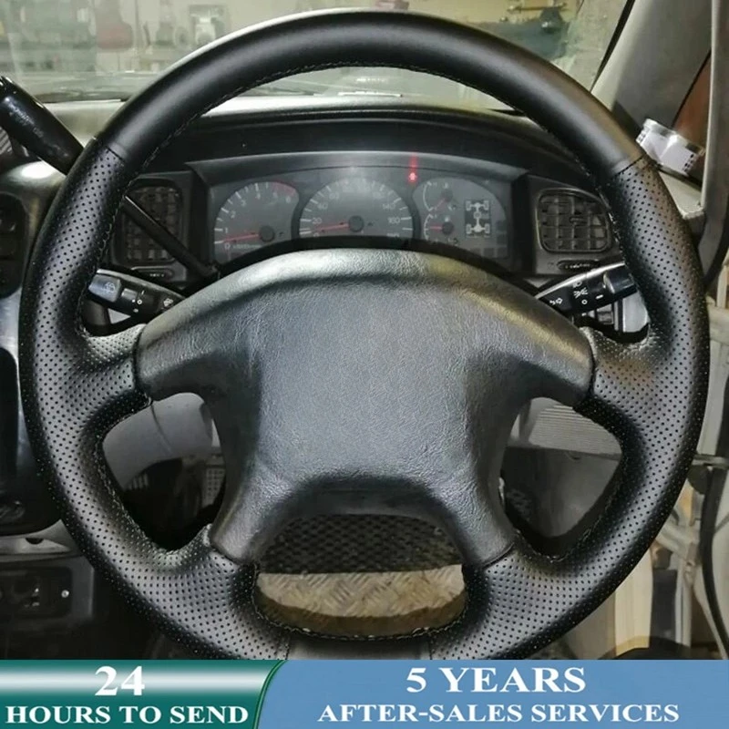 Car Steering Wheel Cover Leather Original Steering Wheel Braid Car Accessories For Mitsubishi Pajero Old Mitsubishi Pajero Sport