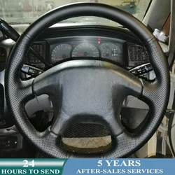 Car Steering Wheel Cover Leather Original Steering Wheel Braid Car Accessories For Mitsubishi Pajero Old Mitsubishi Pajero Sport