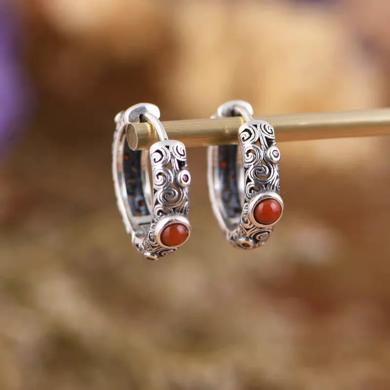 

Серьги из серебра 925 пробы, модные, элегантные, уникальные, индивидуальные, в стиле ретро, в китайском стиле, изысканный дизайн, украшения для ушей для женщин