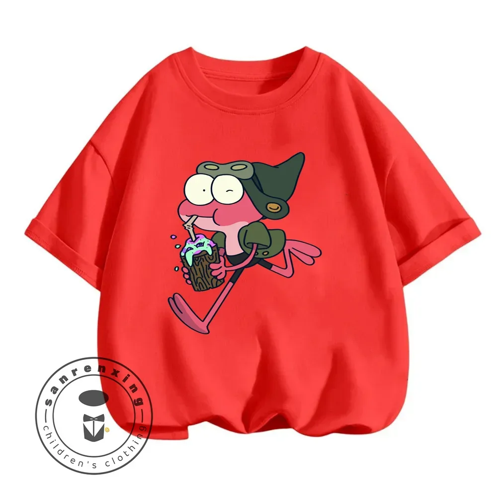 Summer New Trend Amphibia Printed Cotton Short Sleeve for Kids Cute and Comfortable Versatile T-shirts for Boys and Girls