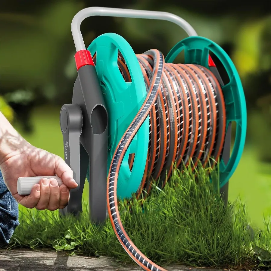 حديقة خرطوم المياه بكرة CartHolds 5080 قدم من 5 8 بوصة خرطوم المحمولة خرطوم الأنابيب حامل للخارج #5