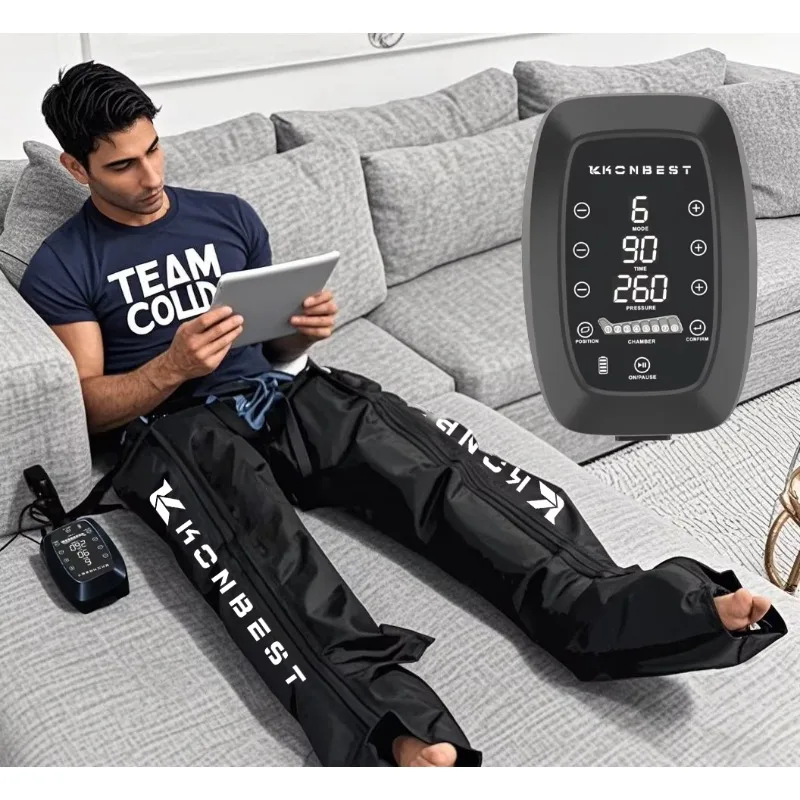 8‑Chamber Electric Air Compression Recovery Boots Sports Leg Massager Physical Therapy Massage Machine