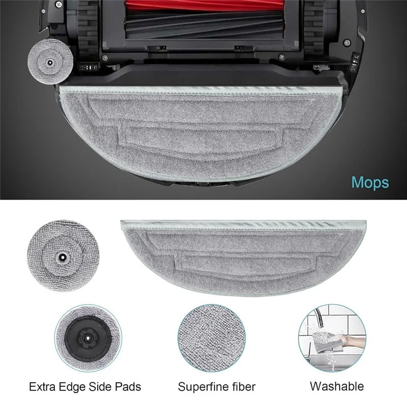 

ABGH-For Roborock S8 Maxv Ultra Replacement Parts Main Side Brush Hepa Filter Mop Cloth Dust Bags Accessories