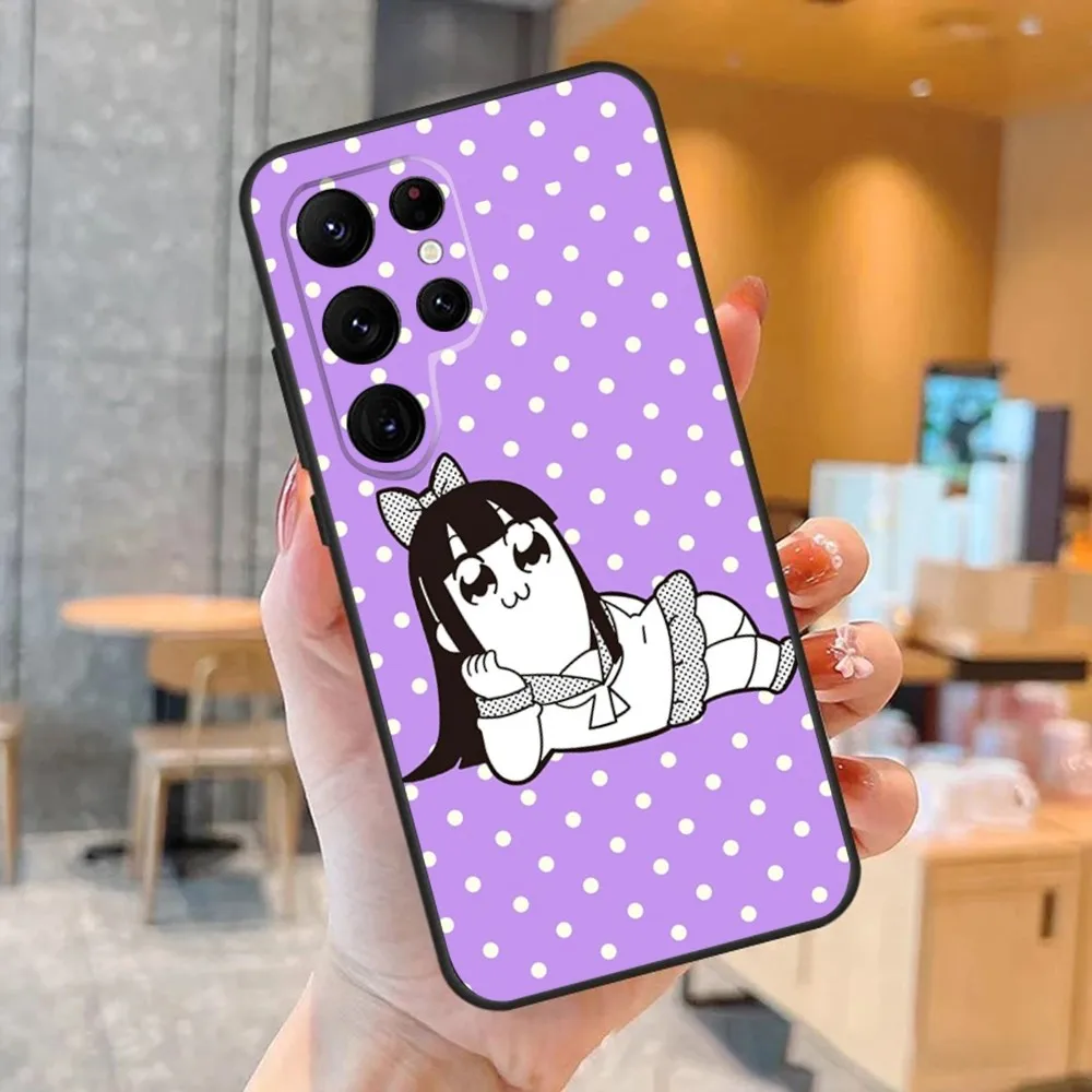 جراب هاتف فريق البوب الملحمي لهاتف S24 ، S23 ، S22 ، S21 ، الترا برو ، S10 ، S30Plus ، S9 ، 20 لايت ، غطاء أسود