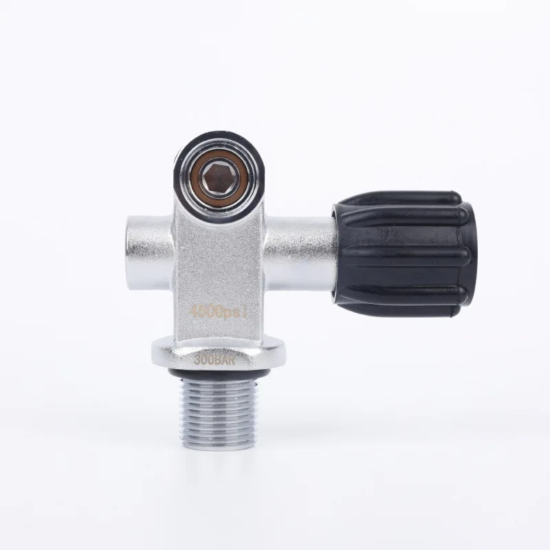 Left Hand Diving Tank Head Valve, M18×1.5 High Pressure Valve, Sand Blasting Type Professional Scuba Diving Replacement Fittings