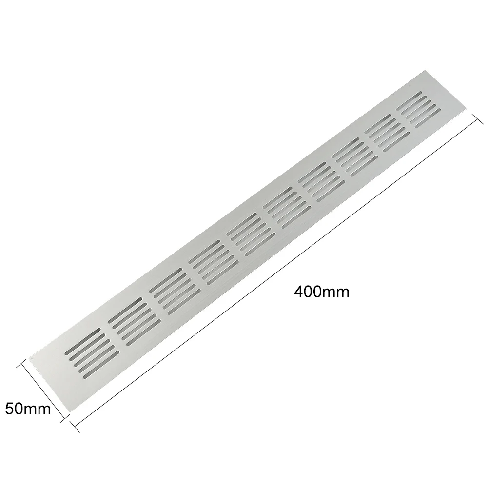 Grade de ventilação de ventilação de ar armário liga de alumínio grade capa retangular substituição sapato armários peças reposição